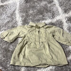 Zara Kids Casual Dress in Soft Olive
